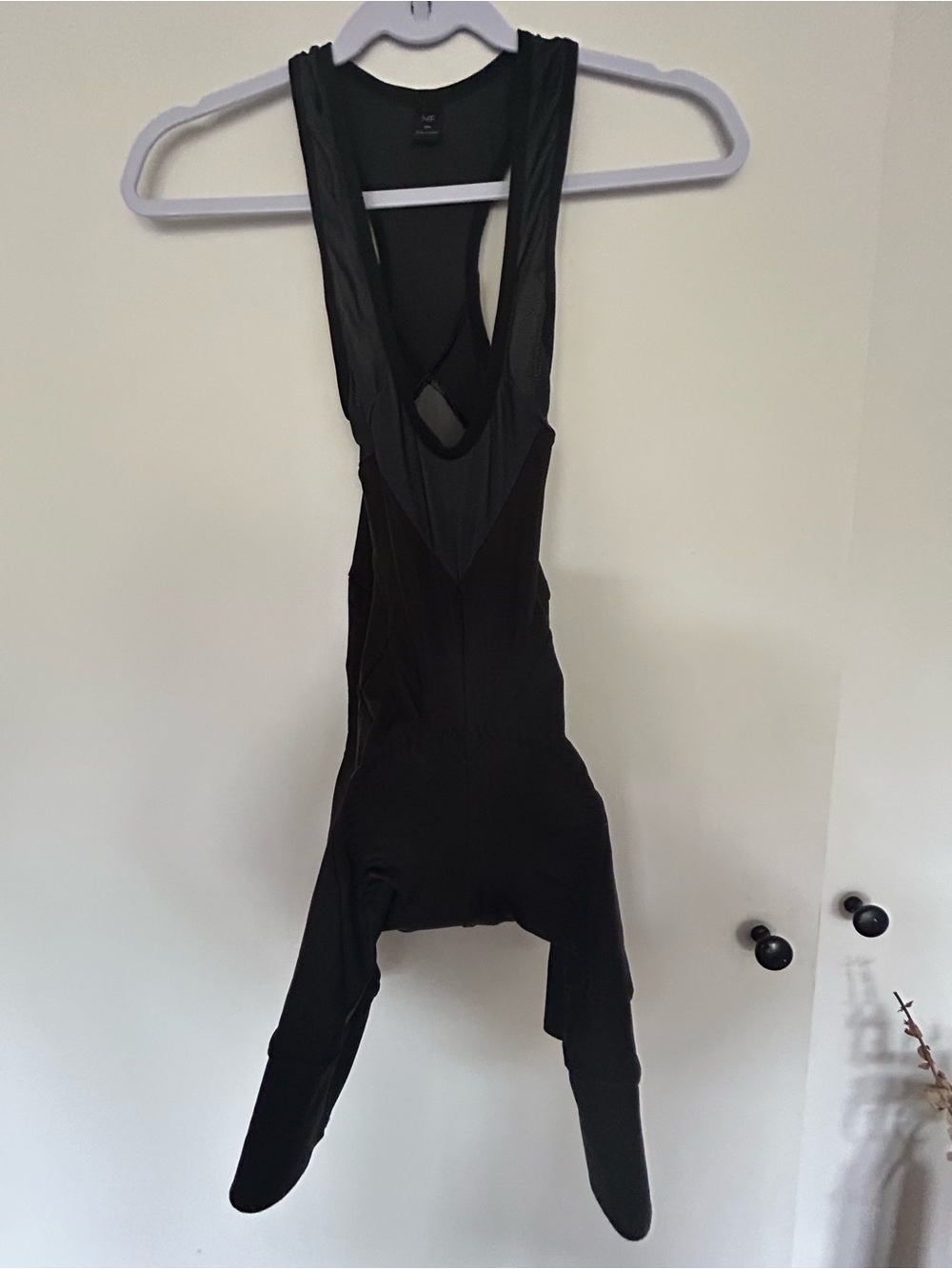 MACHINES FOR FREEDOM Women’s Black Athletic Bib Shorts with Mesh Straps
